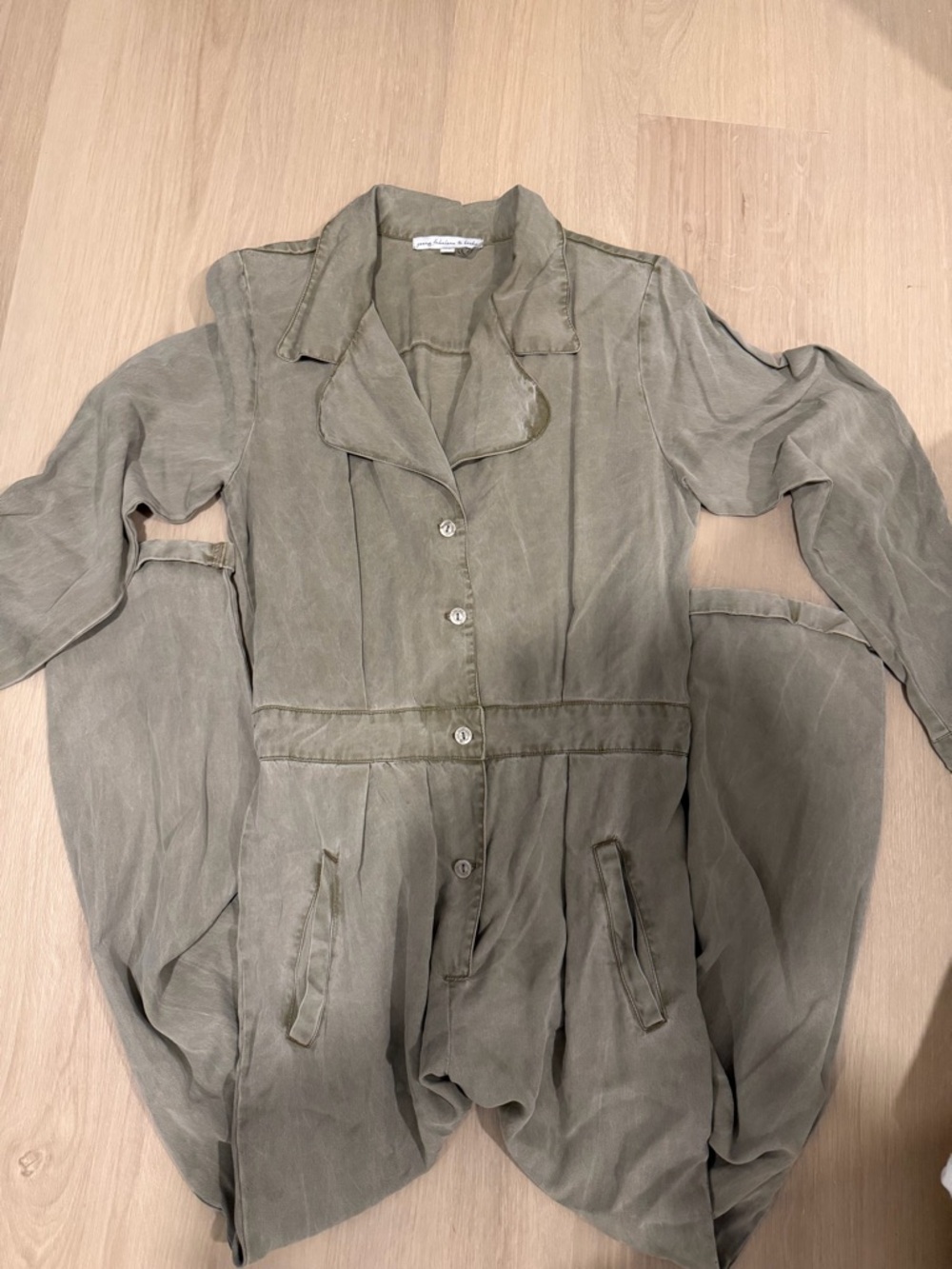 Young Fabulous & Broke Olive Green Utility Jumpsuit